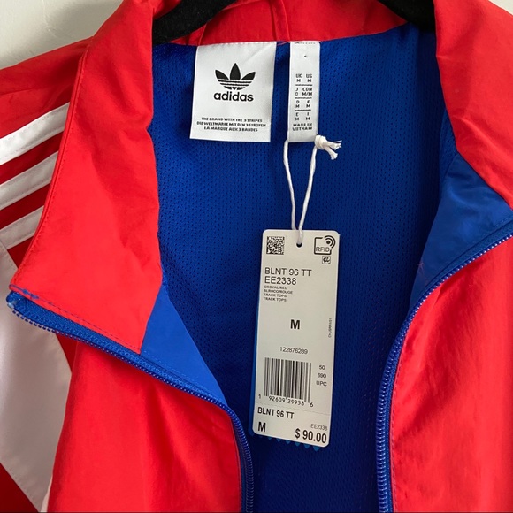 adidas Jackets & Coats Nwt Adidas Red White And Blue Track Jacket